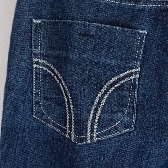 Bisou Deve Dark Wash Metallic Embroidered Mid Rise Bootcut Jeans Size 29 - Picture 5 of 9